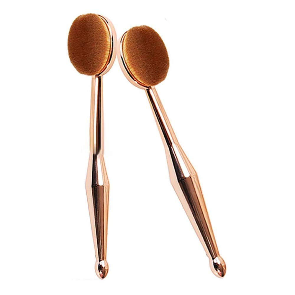 [Australia] - 2 pcs Makeup Brush Toothbrush Shape Oval Makeup Brushes Foundation Brush Cosmetic Makeup Tools 