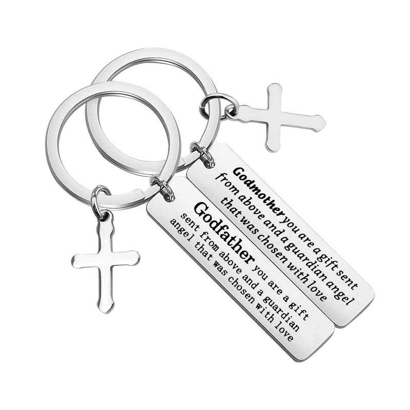 [Australia] - MYSOMY Godmother Bracelet Godmother Gifts from Godchild A Godmother is a Gift Sent from above a Guardian Angel that was Chosen with Love Godfather&Godmother Keychain Set 