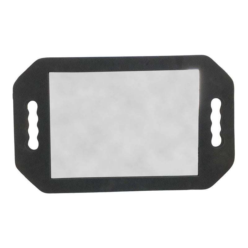 [Australia] - Hairdresser or Barber Black Foam Back Mirror - Lightweight - Two-Handles - 41 x 25 cm 