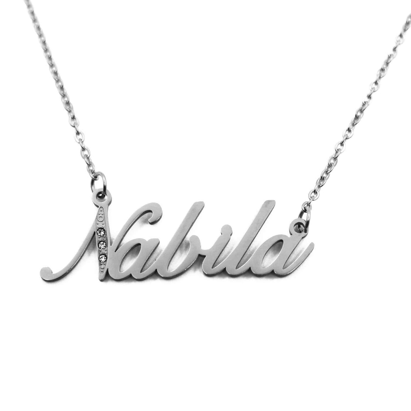 Cubic zirconia name deals necklace