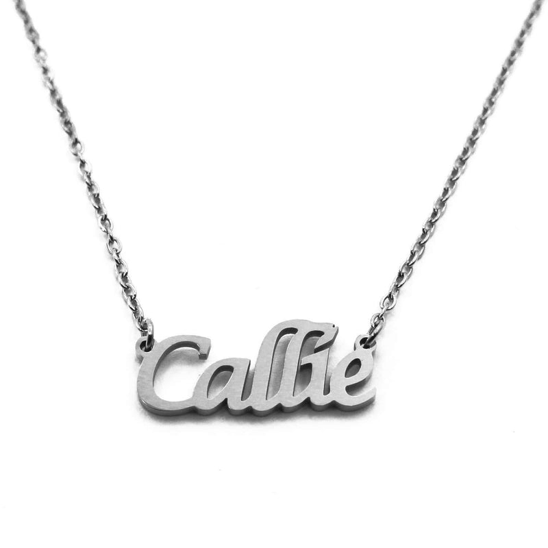 [Australia] - Callie Personalised Name Necklace - Silver Tone,-Custom Dainty Name Pendants, Jewellery for Ladies, Girlfriend, Mother, Sister, Friends 