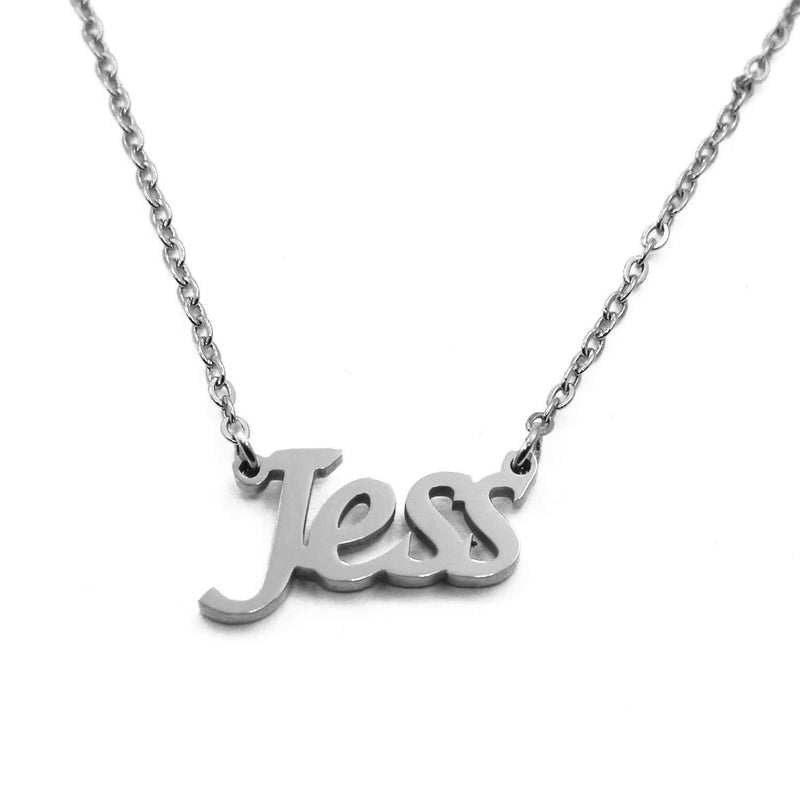 [Australia] - Jess Personalised Name Necklace - Silver Tone -Custom Dainty Name Pendants, Jewellery for Ladies, Girlfriend, Mother, Sister, Friends 