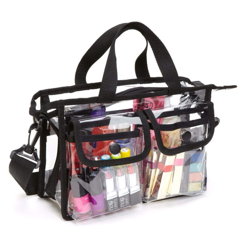 [Australia] - Clear Bag, EVA Cosmetic Storage Bag Portable Travel Makeup Bag for Women and Girls Waterproof Toiletry Bags Shoulder Strap Bag for Beach Travel 