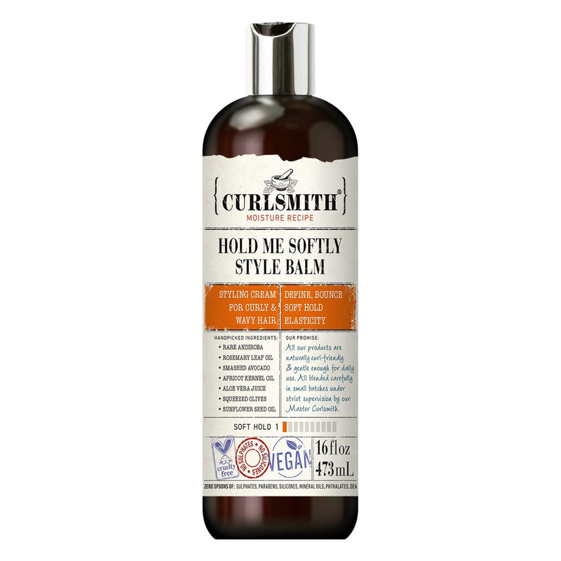 [Australia] - Curlsmith - Hold Me Softly Style Balm - Vegan Soft Hold Styling Cream for Wavy and Curly Hair, Natural Look (474ml) 474 ml (Pack of 1) 