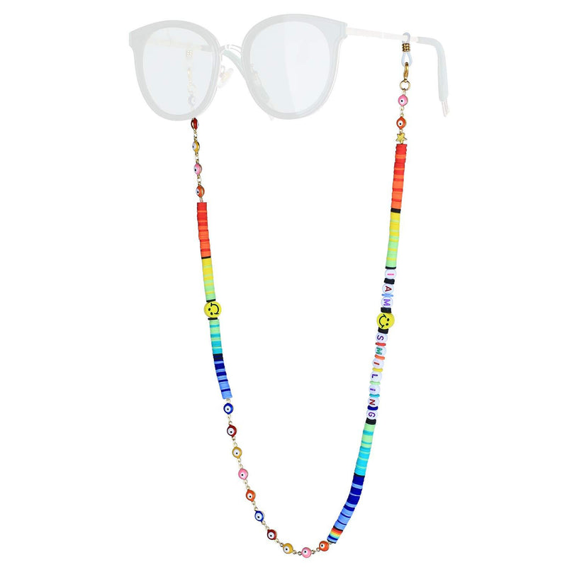 [Australia] - KELITCH Colorful Sunglasses Holder Necklace Eyeglasses Chain Necklaces Holder Cords Eyewear Retainer Holder Strape (1A) 1a 
