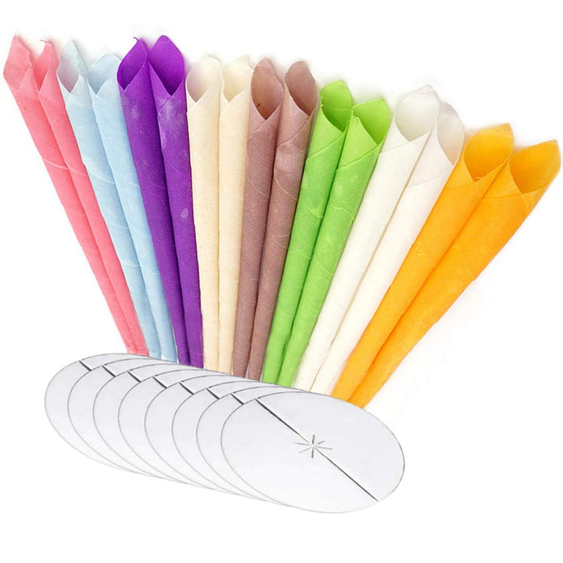 [Australia] - Organic Hopi Ear Candles for Blocked Ears - All Natural Ear Wax Remover GLAMZA 100% Natural Beeswax Candle - 16pcs (8 Pairs) with 8 Protective Disc Cones for Safe & Effective Ear Candling 