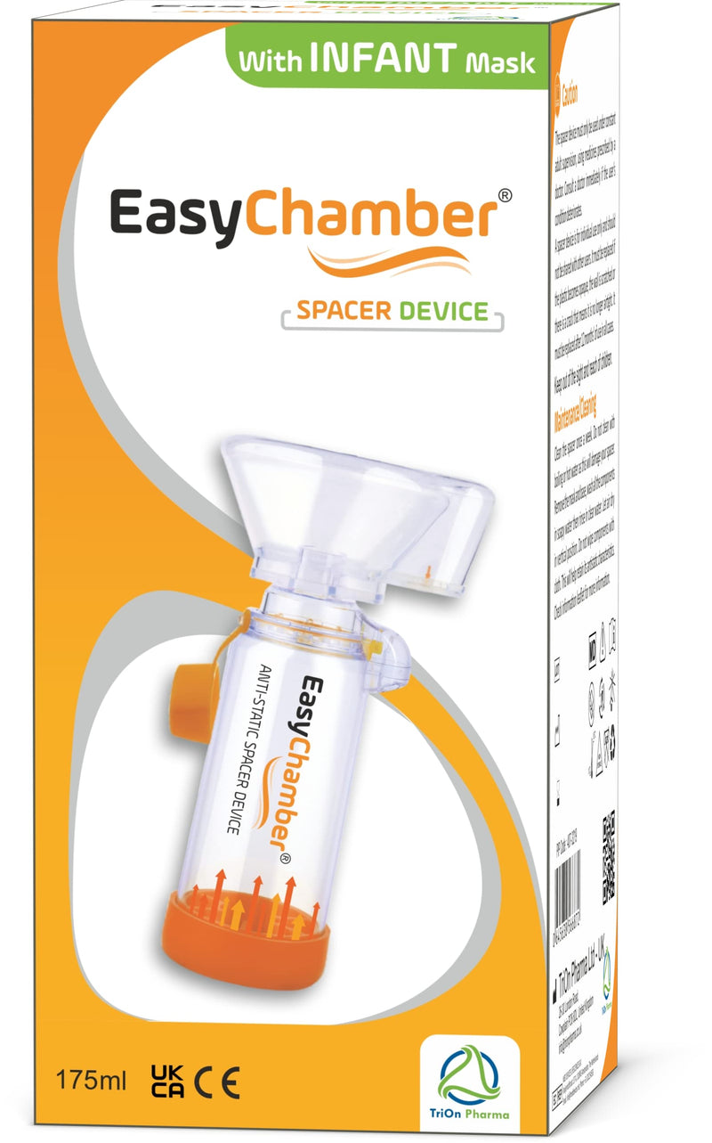 [Australia] - EasyChamber Anti-Static Spacer Device with Infant Mask, Inhaler Chamber, use with Metered Dose Inhaler, BPA and Latex Free 