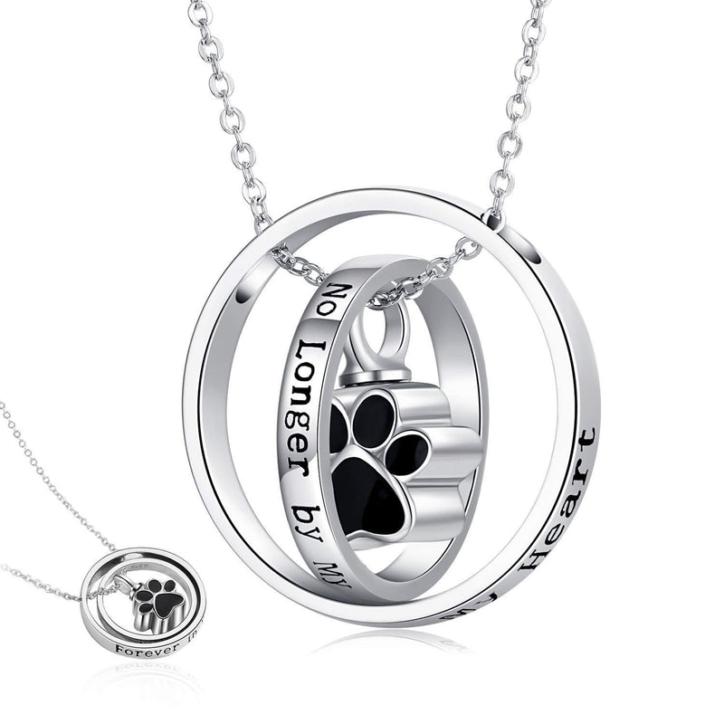 [Australia] - Urn Necklace for Ashes 925 Sterling Silver Ashes Necklace Daisy/Dog Paw Print Memorial Keepsake Urn Pendant Cremation Jewellery for Women Friends 