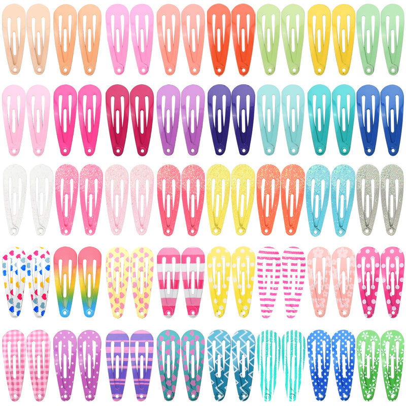 [Australia] - Girls Hair Clips, Funtopia 80 Pcs 1.2 Inch Toddler Hair Clips Mini Metal Snap Hair Clips for Little Girls Baby Kids, Colorful Small Hair Barrettes Hair Accessories for Fine Hair 80 Count (Pack of 1) 