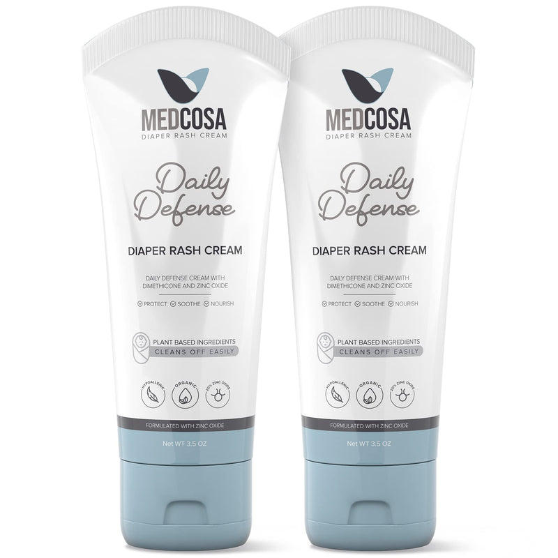 [Australia] - Medcosa Nappy Cream | Your Daily Defense Against Newborn Rash | Baby Barrier Cream w/Zinc Oxide | Helps Protect, Soothe & Reduce Redness & Irritation (2 Pack) 