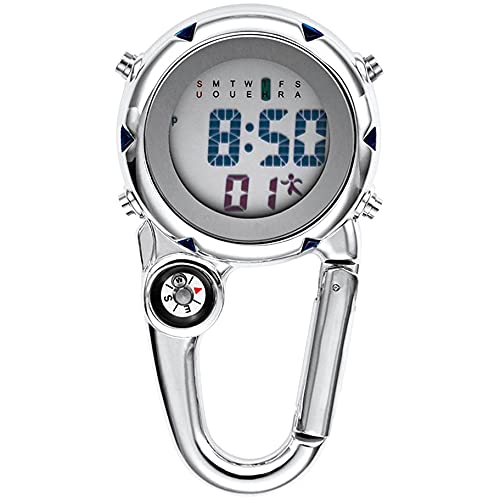 [Australia] - Carabiner Watch, Multifunctional Luminous Clip on Carabiner Watch Mini Quartz Watch Compass, Clip On Luminous Multifunctional Carabiner Watch for Outdoor Climbing Activities 
