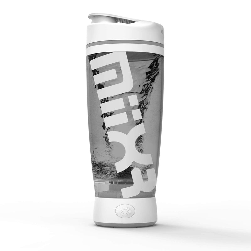 [Australia] - PROMiXX Original Shaker Bottle (MiiXR Edition) - Battery-powered for Smooth Protein Shakes - BPA Free, 600ml Cup (White/Grey) White/Grey 