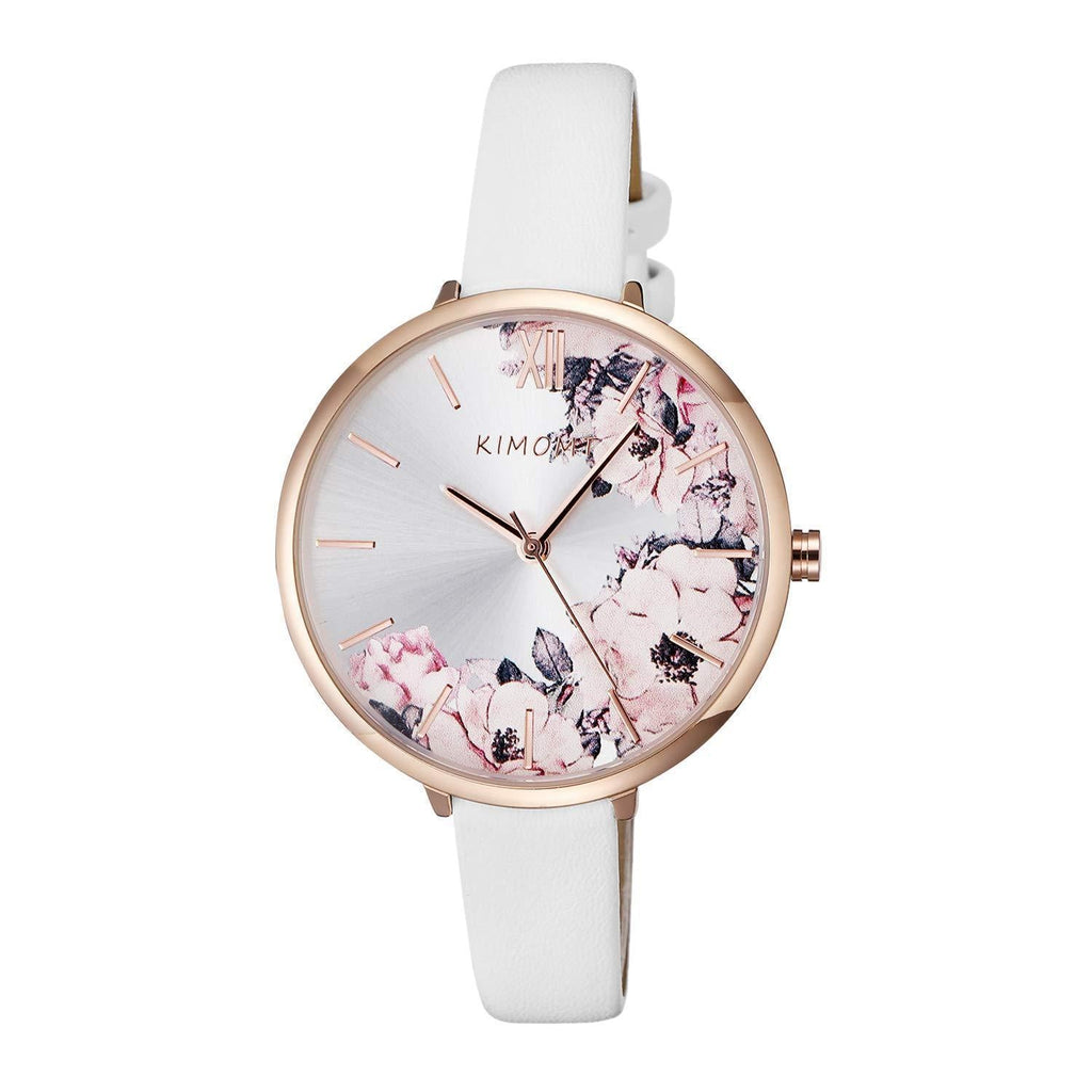 [Australia] - Womens Watches Leather Quartz Watch Waterproof Fashion Wristwatch for Women Ladies Girls Aflower-pink 