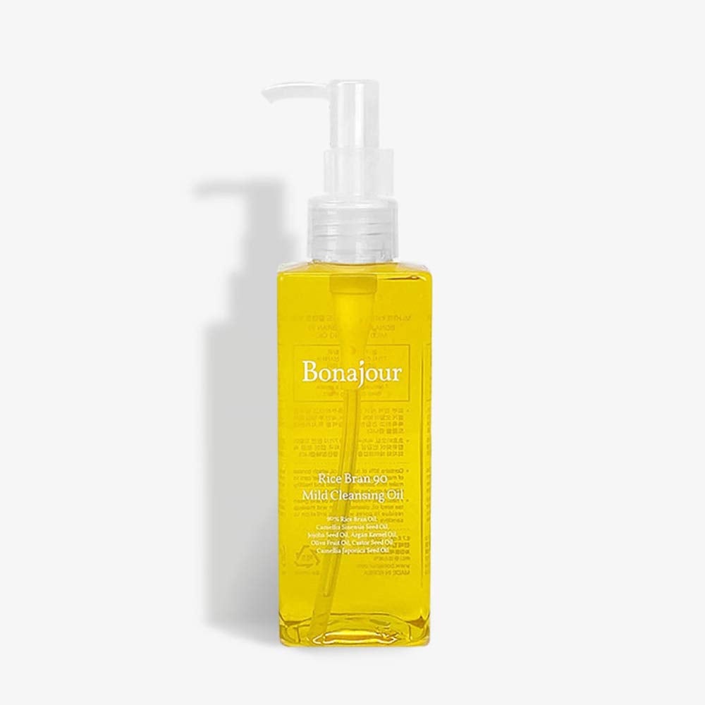 [Australia] - [BONAJOUR] Vegan Rice Bran 90 Mild Cleansing Oil - Vegetable Oil Based Multi Makeup Remover For Sensitive Oily & Dry Skin 6.7 Fl.oz 