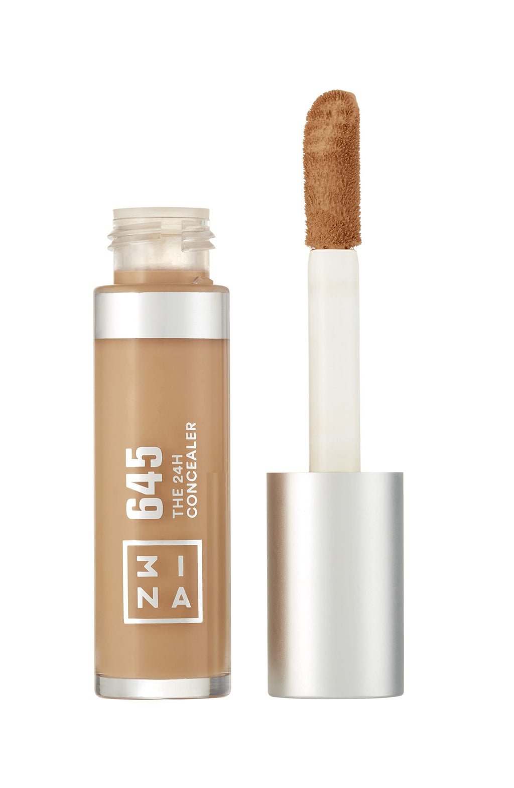 [Australia] - 3INA MAKEUP - Vegan - Cruelty Free - The 24h Concealer 645 - Medium-Full Coverage - Long Lasting - Dark Circles and Spots Eye Liquid Concealer - with Soft-Chunky Applicator - Medium tan 