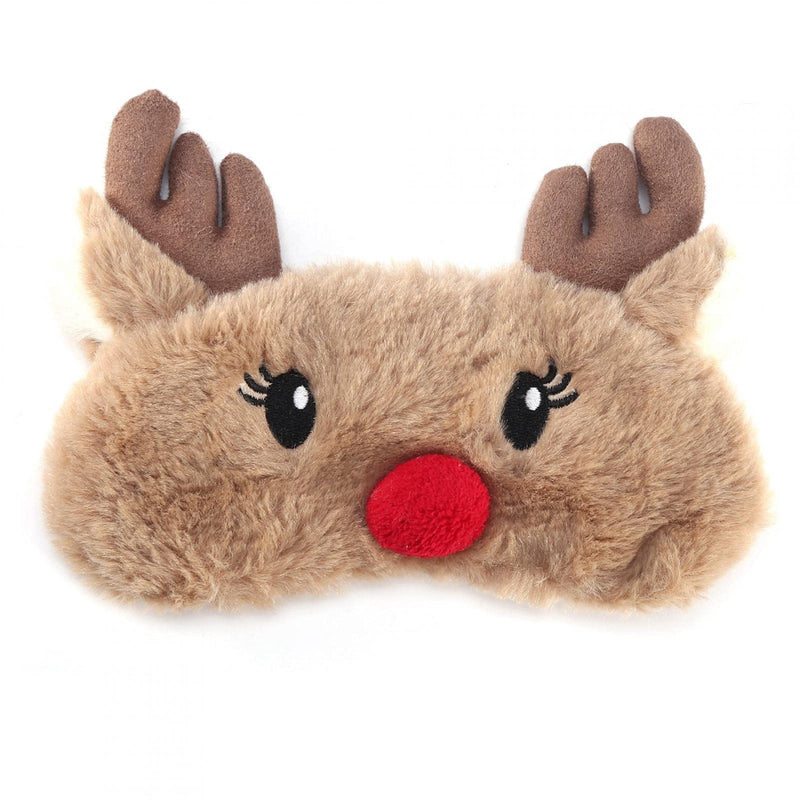 [Australia] - Christmas Sleeping Mask Cute Animal Eye Cover Sleeping Mask Deer Winter Carton Nap Eye Shade Mask for Girls Women Adult(Elk) Elk 