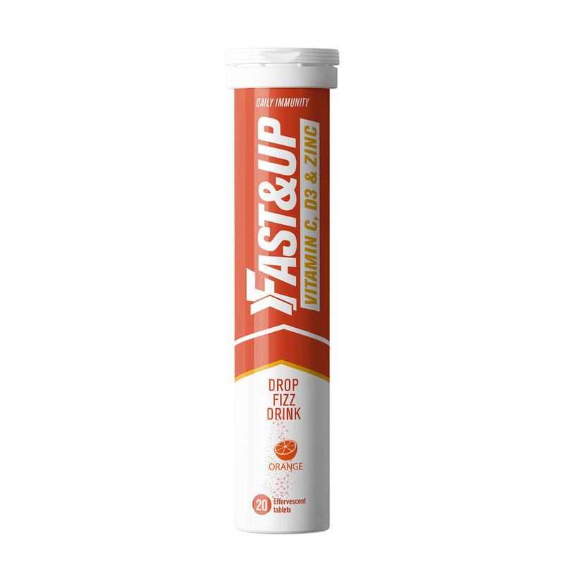 [Australia] - Fast&Up Vitamin C, Vitamin D & Zinc - 20 Effervescent Tablets - Complete Immunity Support - Best Defence - One Daily - Orange Flavour 20 Count (Pack of 1) 