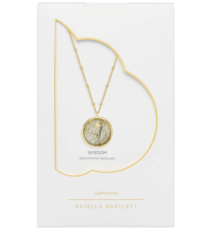 [Australia] - Estella Bartlett Gemstone - Labradorite Slice with Star Necklace - Gold Plated 