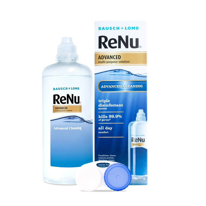 [Australia] - ReNu Advanced Multi-Purpose Contact Lens Solution 1 x 360ml – More Than Clean For Soft Contact Lenses – Condition, Clean, Remove Protein, Disinfect, Rinse and Store your Lenses – Lens Case Included 