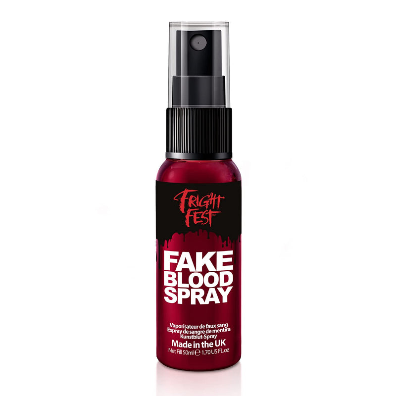 [Australia] - Fake Blood Gel Spray 50ml by Fright Fest Red Fake Blood liquid – SFX makeup looks great with face blood, liquid latex, white face paint, black face paint, body paint and spirit gum 