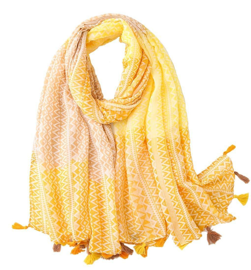 [Australia] - FAIRYGATE Womens Loop Scarves Large Oversized flower Scarfs for Lady Girl with Tassel for Spring Summer Autumn Winter Seasons 8025 L 