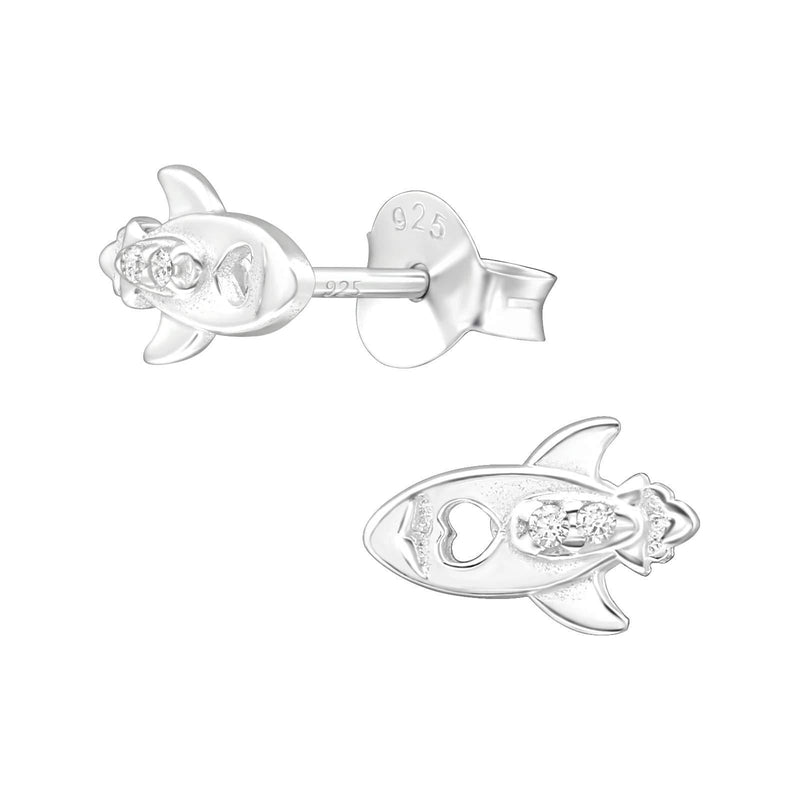 [Australia] - The Rose & Silver Company Women 925 Sterling Silver Rocket Stud Earrings 