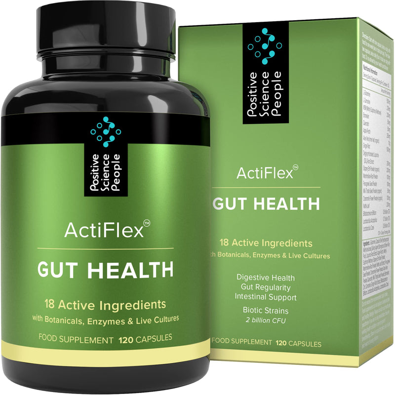 [Australia] - Gut Health Capsules | 18 Nutrients | Digestive Enzyme Supplements | Probiotics Prebiotics Bio Cultures | Milk Thistle, Liquorice Root, Slippery Elm, Easy Digest, Restore Gut | Vegan 