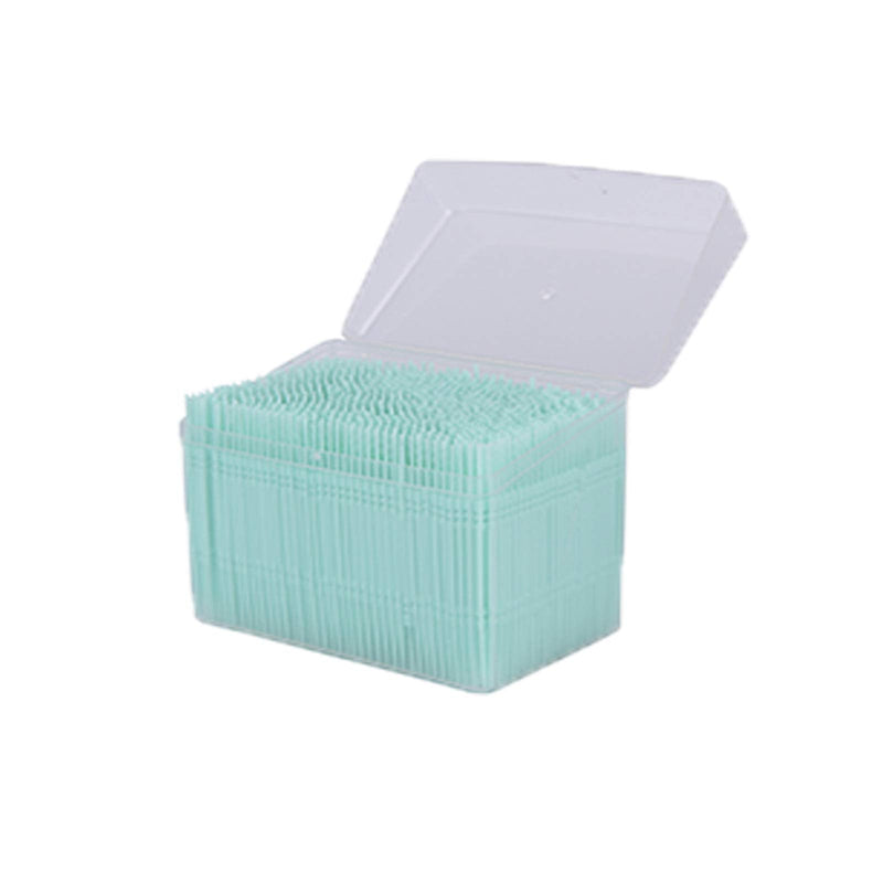 [Australia] - Disposable Plastic Toothpick Dental Picks Portable Practical Toothpick with Clear Case 1100Pcs Green 