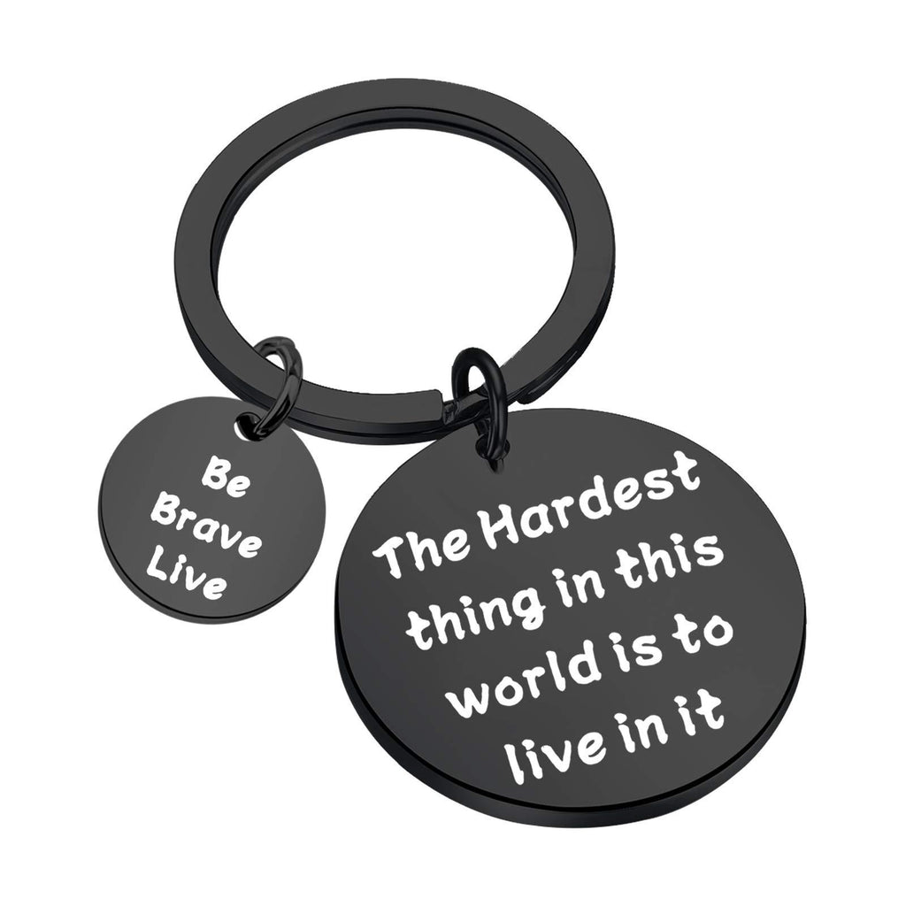 [Australia] - CENWA Buffy The Vampire Slayer Inspired Jewelry Hardest Thing in This World is to Live in It Keychain 90's Television Gifts Live in It K Black 