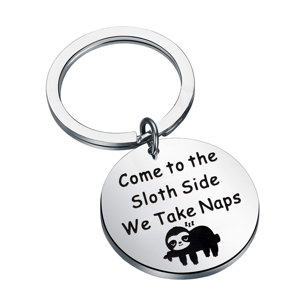 [Australia] - Funny Sloth Gifts Sloth Lovers Gift Come to Sloth Side We Take Naps Keychain Sloth Side K 