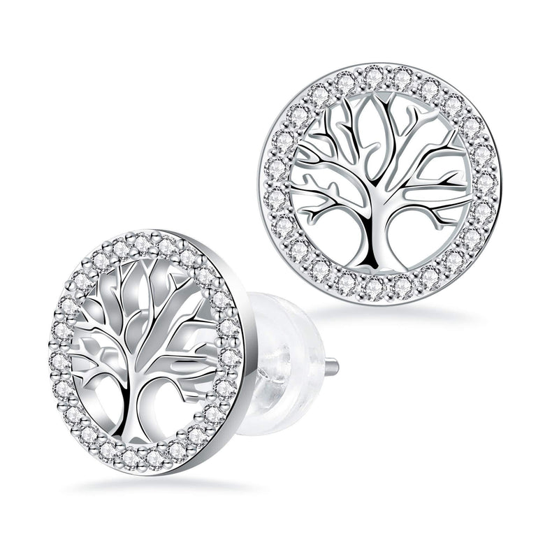 [Australia] - Micory Tree of Life Earrings for Women 925 Sterling Silver with 3A Cubic Zirconia 