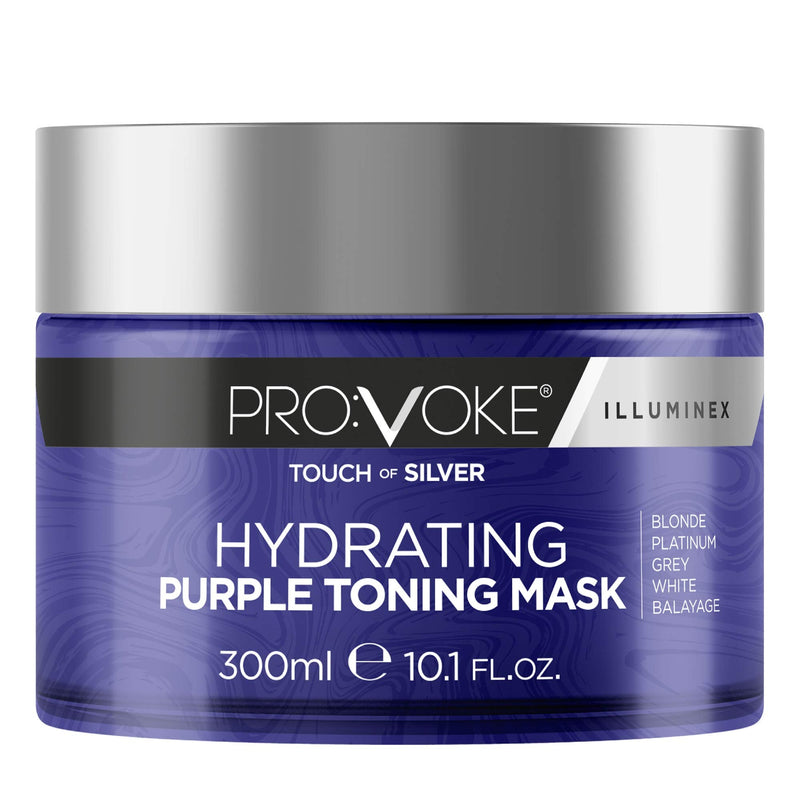 [Australia] - PROVOKE Touch Of Silver Hydrating Purple Toning Hair Mask 300ml, Brightens Blonde, Platinum, White or Grey Hair Whilst Deeply Nourishing Damaged Hair 