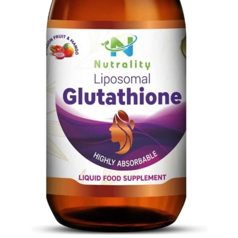 [Australia] - Nutrality Liposomal Glutathione Liquid Supplement, 400mg, Immune Defense and Liver Support, 250ml, 30x Bioavailable Absorption, Antioxidants and Sunflower Lecithin 