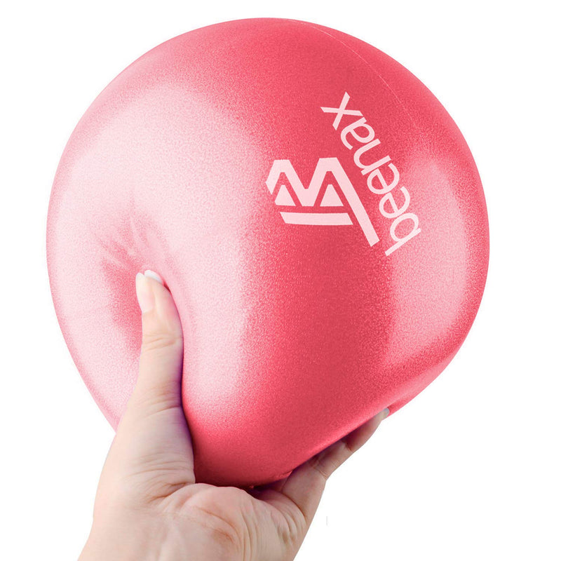 [Australia] - Beenax 23cm Soft Pilates Ball - 9 Inch Exercise Ball, Mini Barre Ball, Gym Ball - Perfect for Yoga, Pilates, Core Training, Physical Therapy and Balance (Home & Gym & Office) Coral Pink 