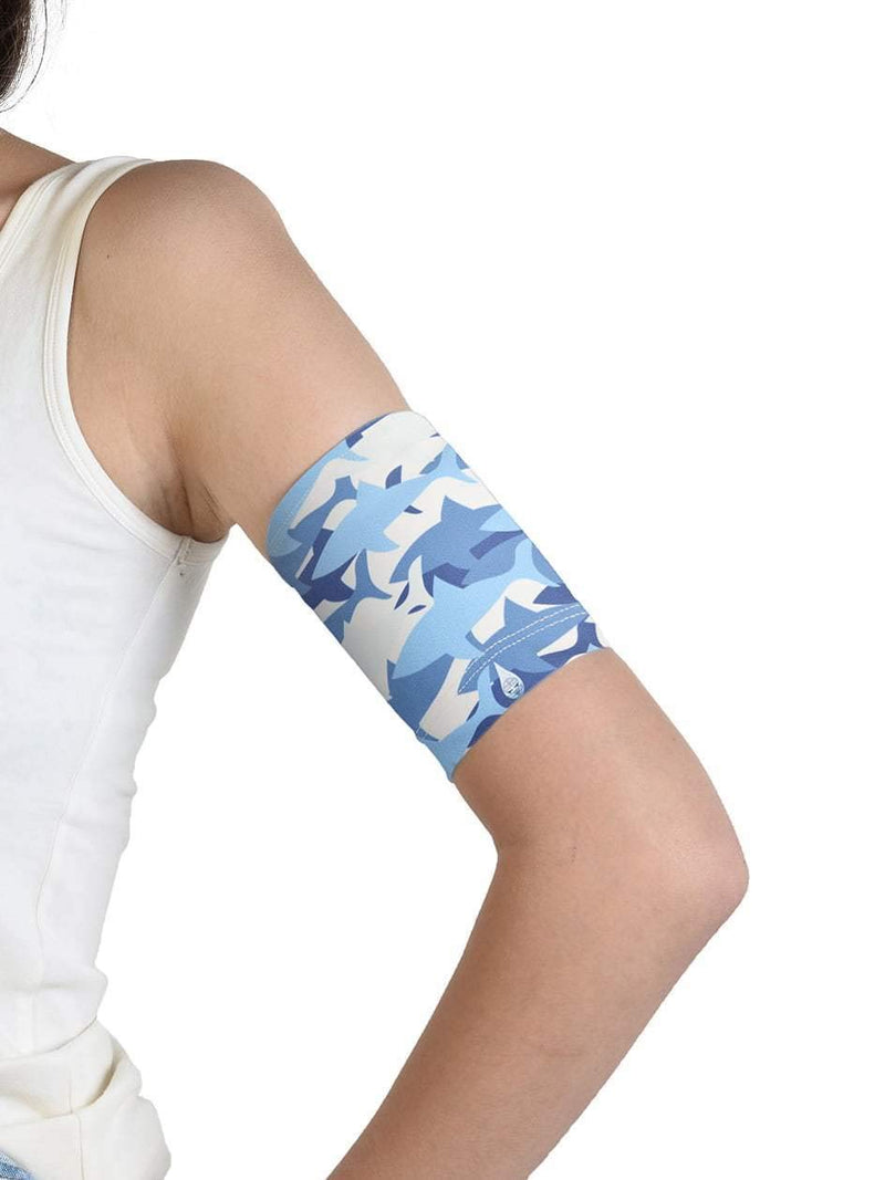 [Australia] - Dia-Band, Armband for CGM Freestyle Libre, Medtronic, Dexcom or Omnipod - Comfortable and Reusable Diabetic Armband for Glucose Sensor. (Junior.M (19-21 cm)) 