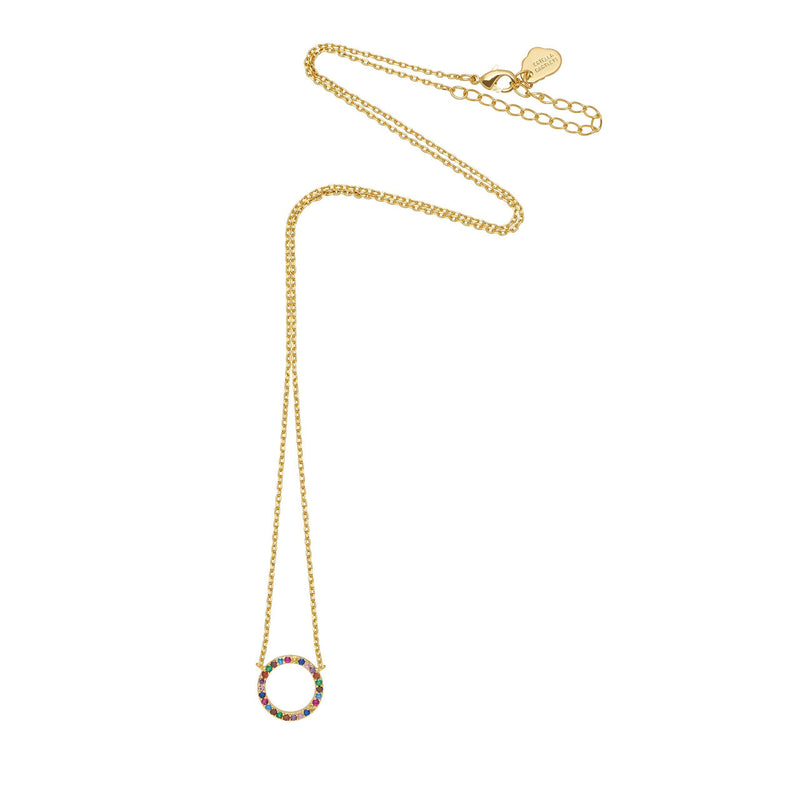 [Australia] - Estella Bartlett Multi CZ Circle Necklace - Gold Plated 