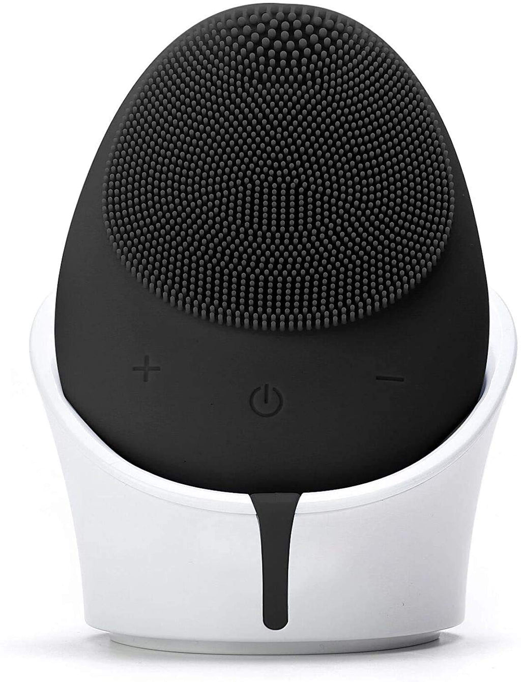 [Australia] - Fancii Silicone Facial Cleansing Brush, Waterproof and Rechargeable - Anti-Aging Face Cleansing, Exfoliating and Massage System for All Skin Types - Isla (Black) 