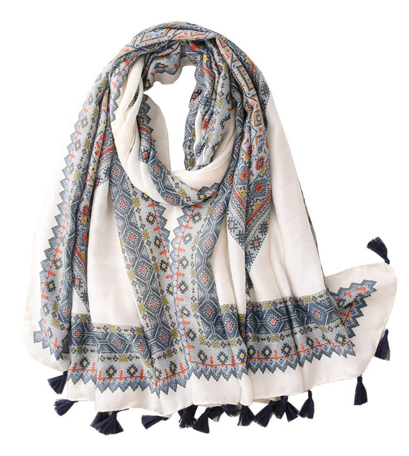 [Australia] - FAIRYGATE Scarves Fashion Ladies Print Long Scarves Floral Neck Scarf Shawl Wrap a Gift Ideas for Women Lady 15228 L 
