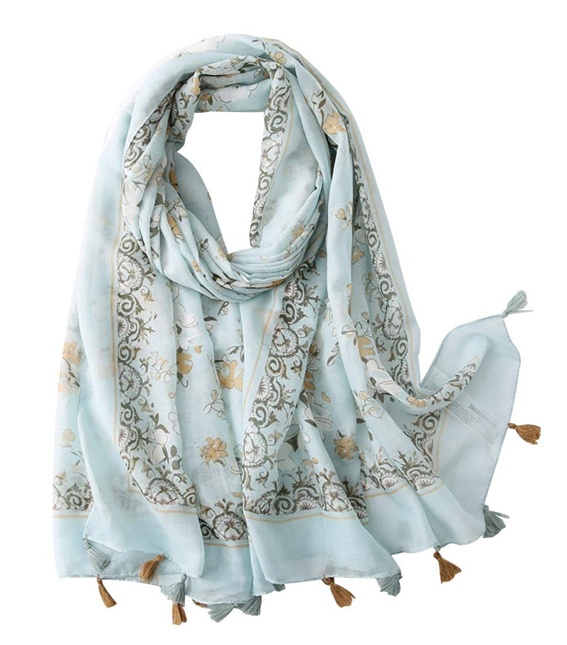 [Australia] - FAIRYGATE Ladies Lightweight Scarves Fashion Printing Women Scarf Shawl Wrap Long Stole for Winter Spring Fall Summer 18231 L 