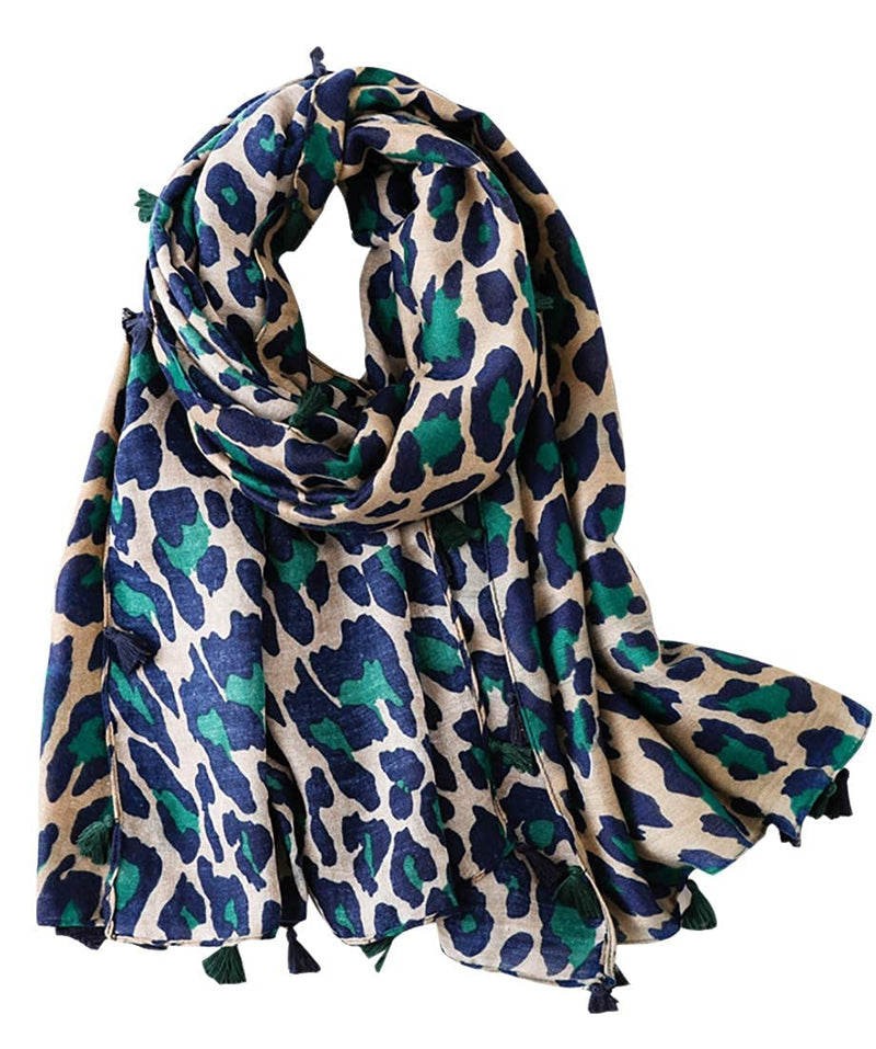[Australia] - FAIRYGATE Leopard Scarf Women Lady Oversized Long Soft Warm Wrap Shawl Animal Print Scarves 19228 L 
