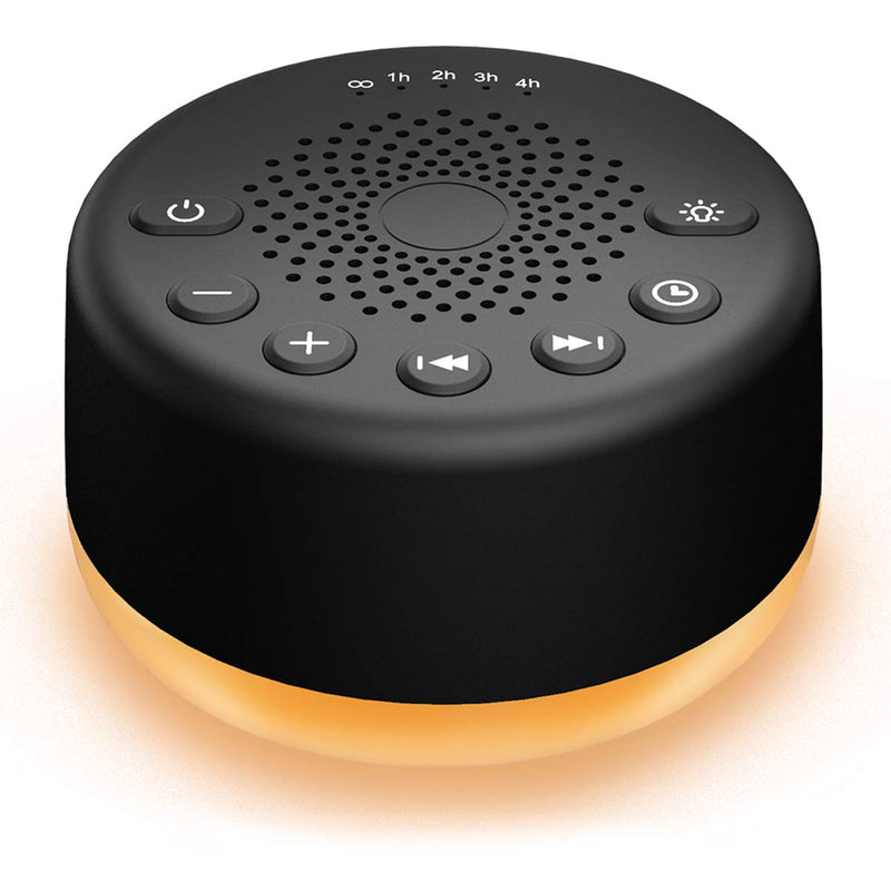 [Australia] - White Noise Machine Easysleep Sleep Sound Machine 25 Sounds 5 Timer 32 Volume Baby Kids Adults for Sleeping with 4 Adjustable Brightness Black With Light 