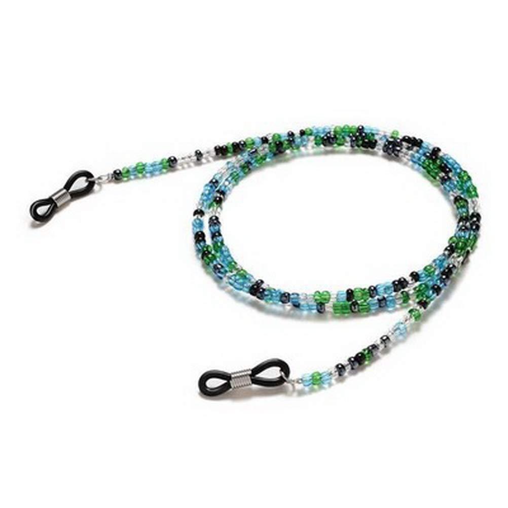 [Australia] - nuoshen Beaded Eyeglasses Chain, Eyeglass Chains Holders Beaded Glasses Cord Anti-slip Glasses Neck Cord Sunglasses Strap Lanyard Eyewear Strap Green 