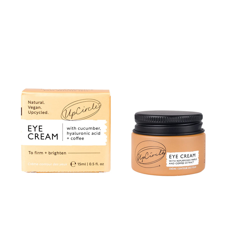 [Australia] - UpCircle Eye Cream With Coffee And Hyaluronic Acid 15ml - For Dark Circles, Puffiness + Wrinkles - Glycerin, Maple Bark + Cucumber Extract - Natural, Vegan + Cruelty-Free 