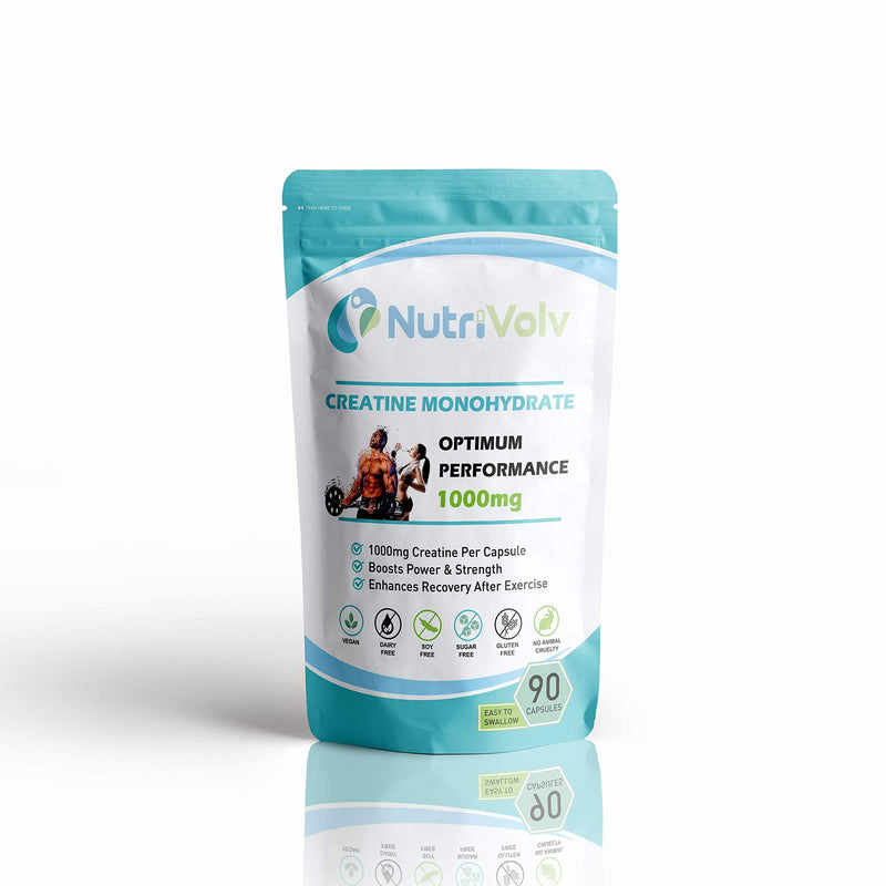 [Australia] - Creatine Monohydrate 1000mg Pure Supplements Gain Muscle & Build Strength | 90 Capsules 