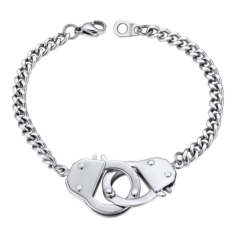 [Australia] - PROSTEEL Partners in Crime Bracelets, BF Jewelry-Locking Handcuffs for Men/Women (Send Gift Box) Stainless 
