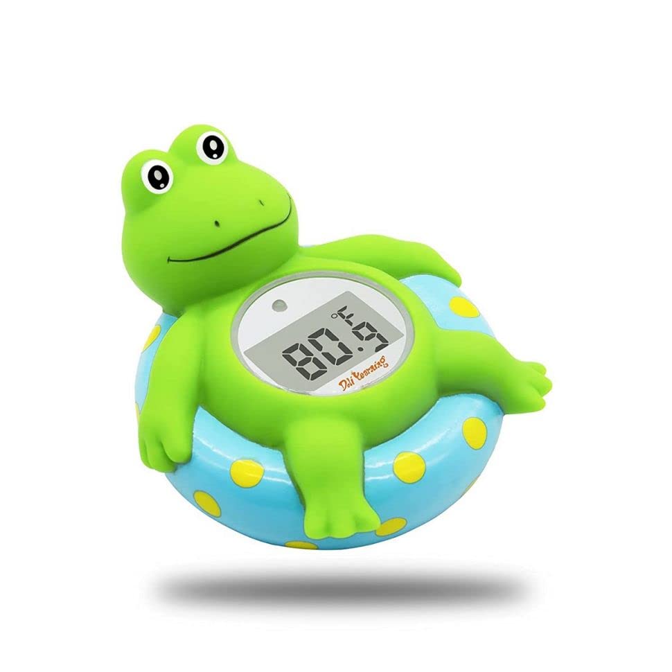 [Australia] - Doli Yearning Frog Baby Bath Thermometer, Toddlers Floating Bath Toy, Bathtub Thermometer, at Fahrenheit and Celsius degree - Blue 