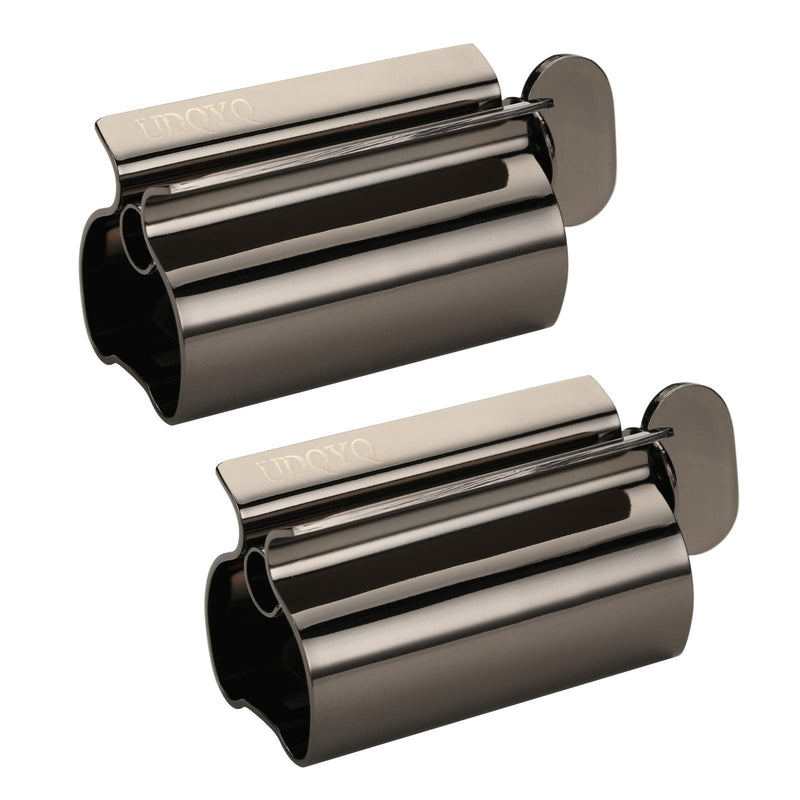 [Australia] - Toothpaste Squeezer - Metal Tube Squeezer Stainless Steel Tube Wringer UDQYQ Toothpaste seat Holder Stand (2 Pack) Black 