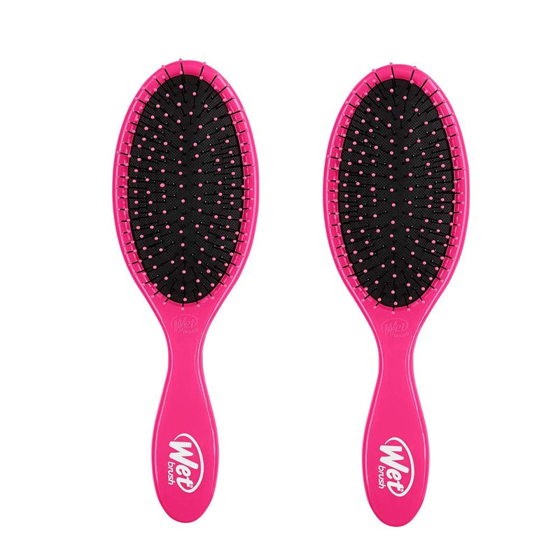 [Australia] - WetBrush, Original Detangler Hairbrush UltraSoft Bristles Ergonomic Handle Suitable for All Hairtypes Pink DUO 