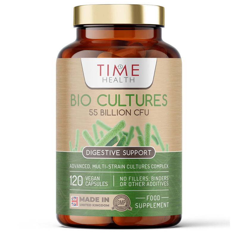 [Australia] - Bio Cultures Complex � 55 Billion CFU � Advanced 12 Strain Probiotic Formula - Digestion, Immunity & Cognitive Support � Vegan Probiotics � UK Made 120 Count (Pack of 1) 