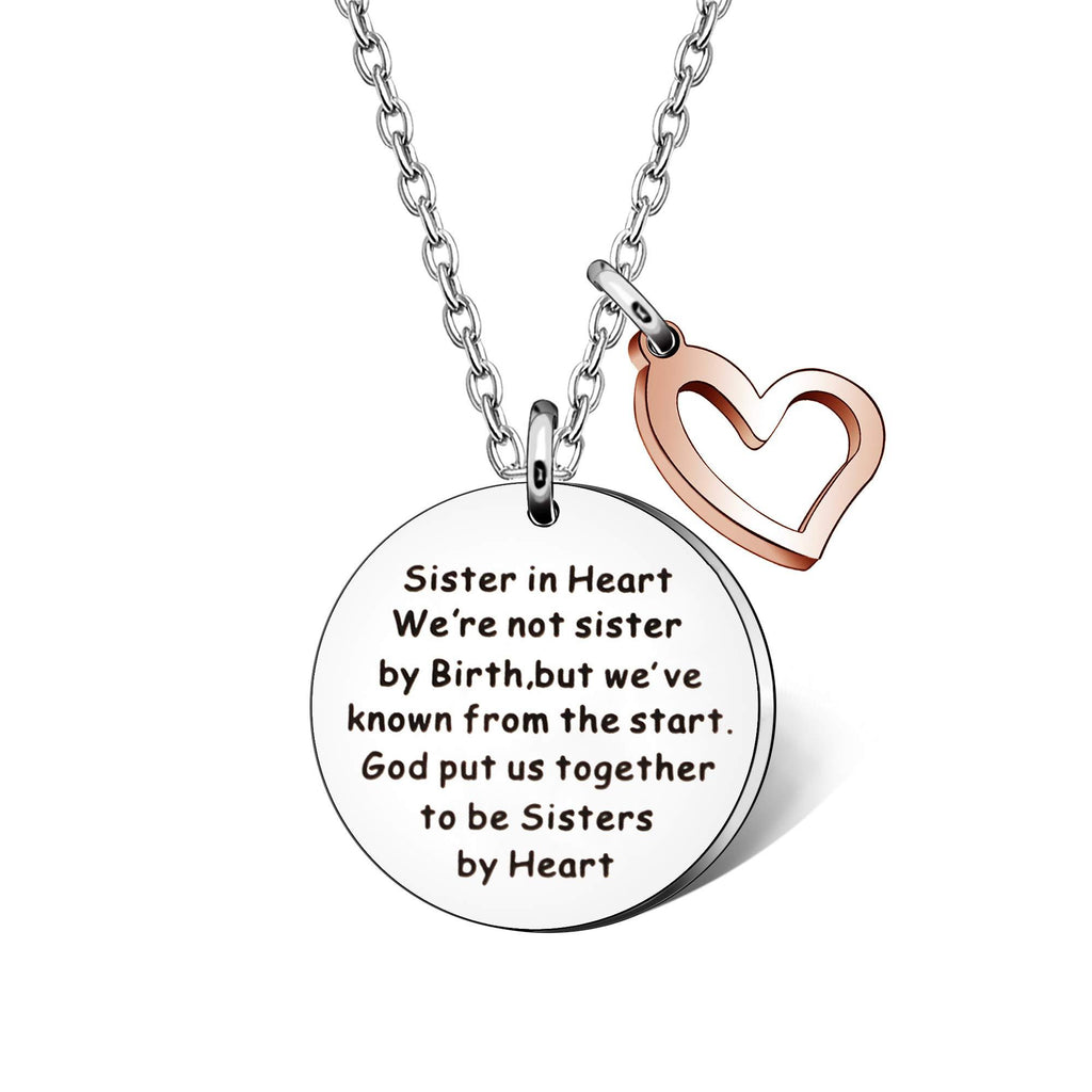 [Australia] - Women Jewellery Necklace Gift for Her"Sister In Heart,We're Not Sisters By Birth, But We Knew From the Start, God Put Us Together to be Sisters-in-Heart" 